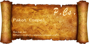 Pakot Csepel névjegykártya